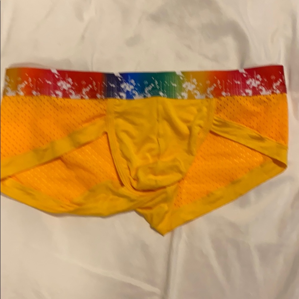 Yellow Mesh Briefs